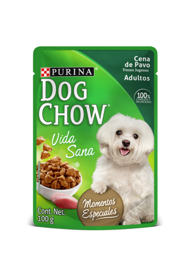 Dog Chow Cena Pavo Trozos Jugosos x 100 gr