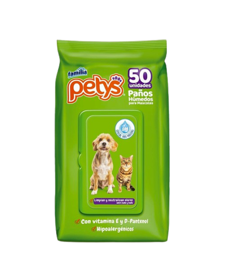 Petys Paños Húmedos x 50 u