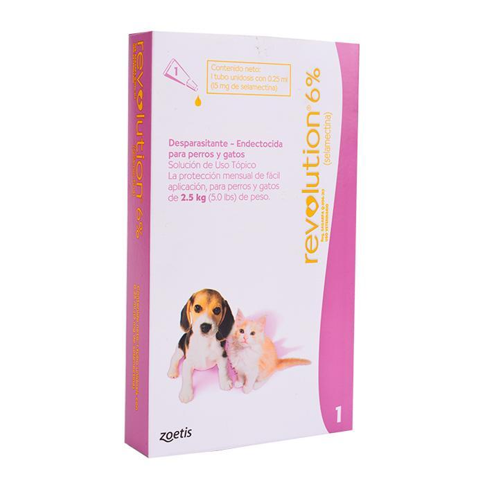Revolution Perro y gato de 2.5 Kg Rosado