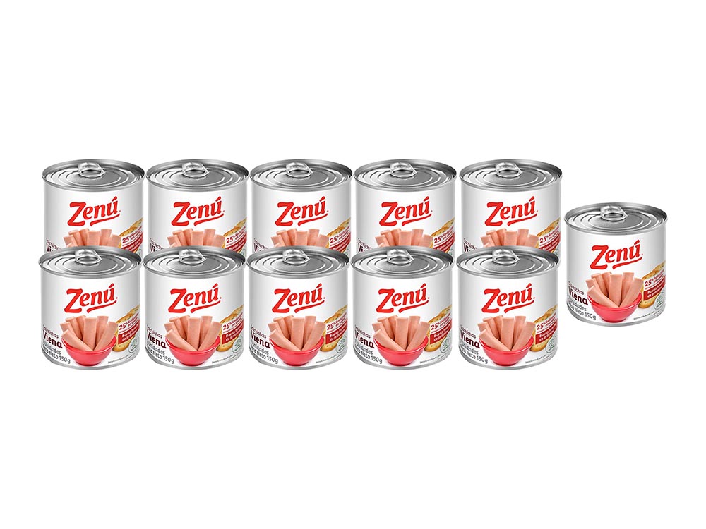 Oferta Salchicha zenu en lata pague 10 lleve 11