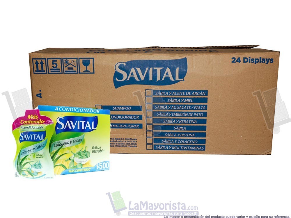 -Al por mayor- Acondicionador Savital Colageno x20 unidades