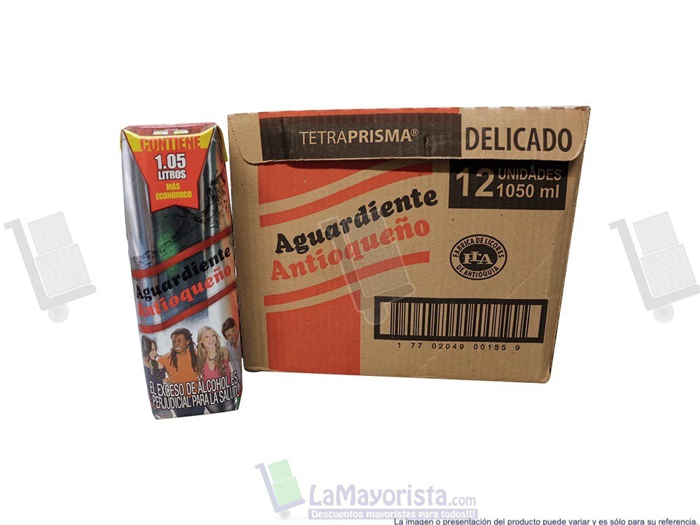 -Al por mayor- Aguardiente Antioqueño Tetra