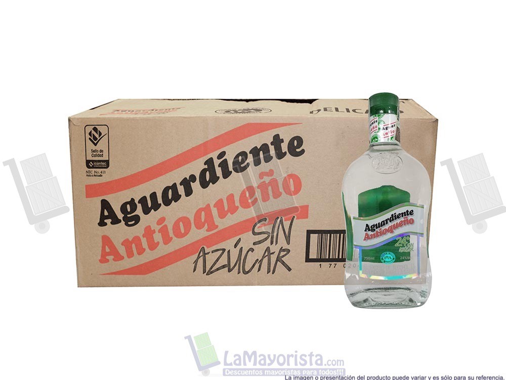 AGUARDIENTE BOTELLA VERDE 24°