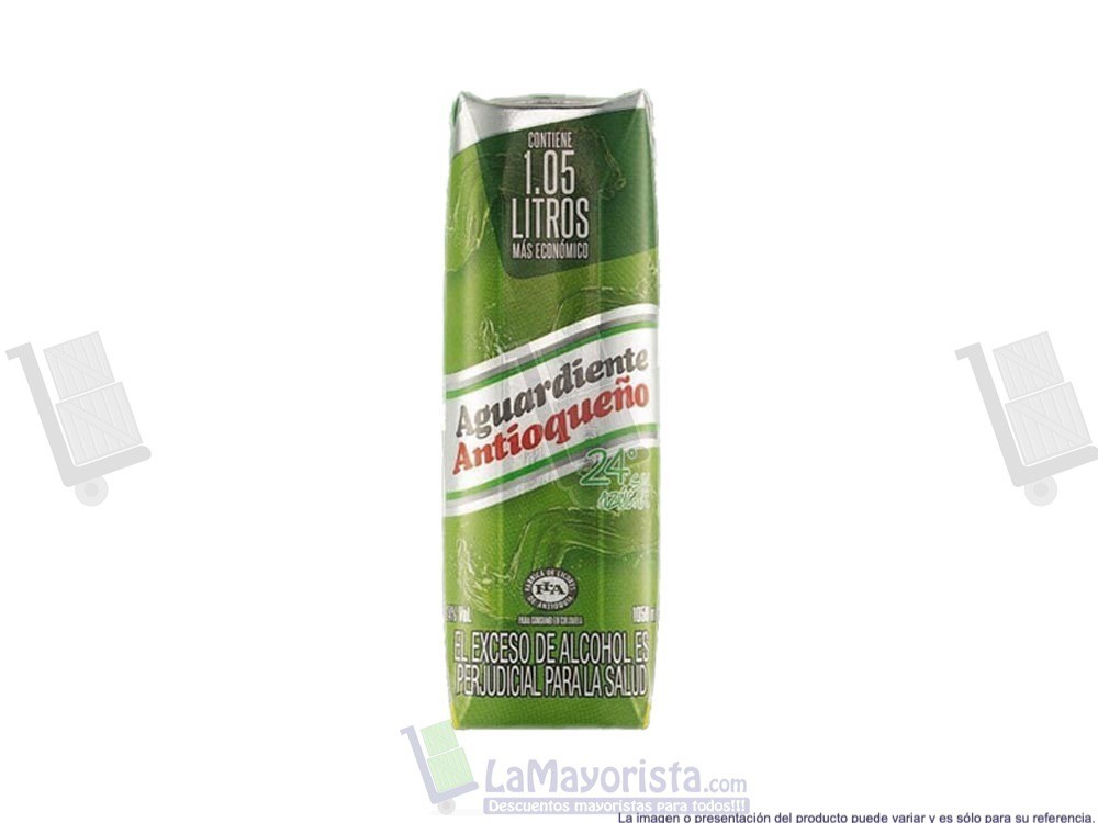AGUARDIENTE TETRA  VERDE 24°