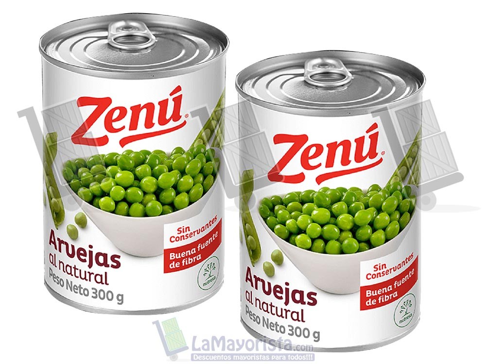 -Al por mayor- Arveja Zenu X300 gr enlatado