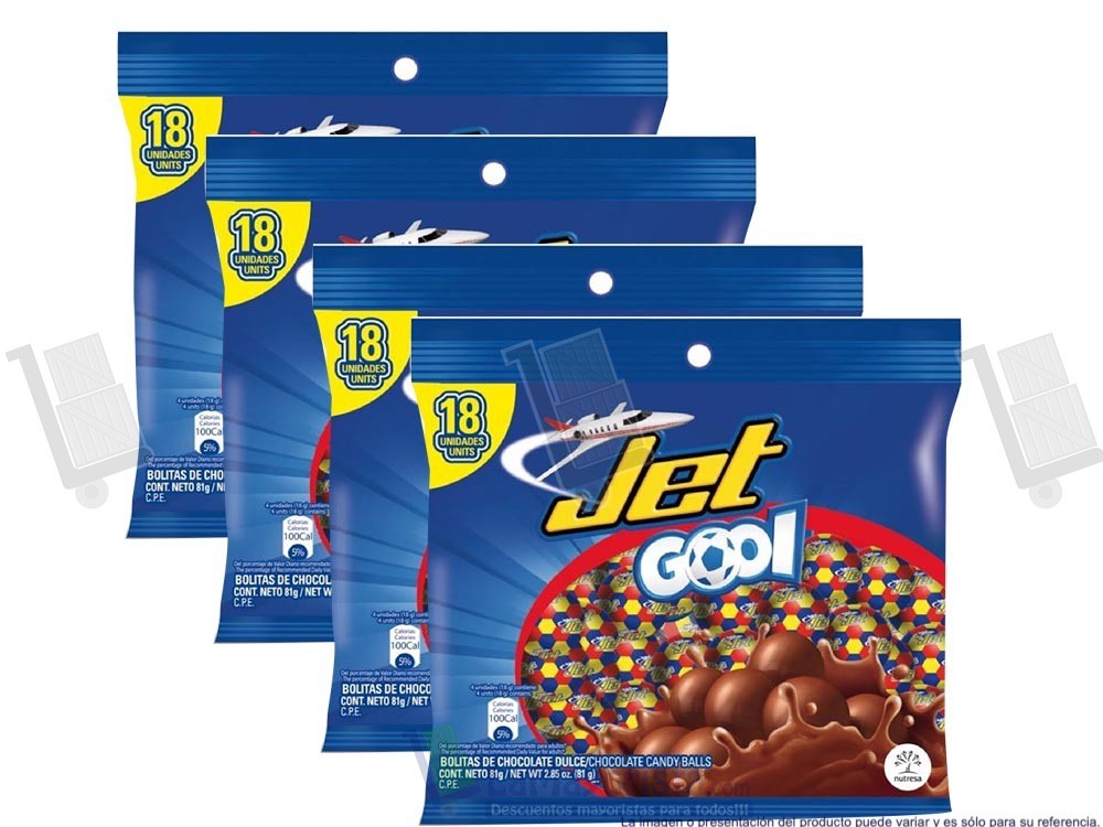 -Al por mayor- Balones Chocolate Jet Gol X18 unidades