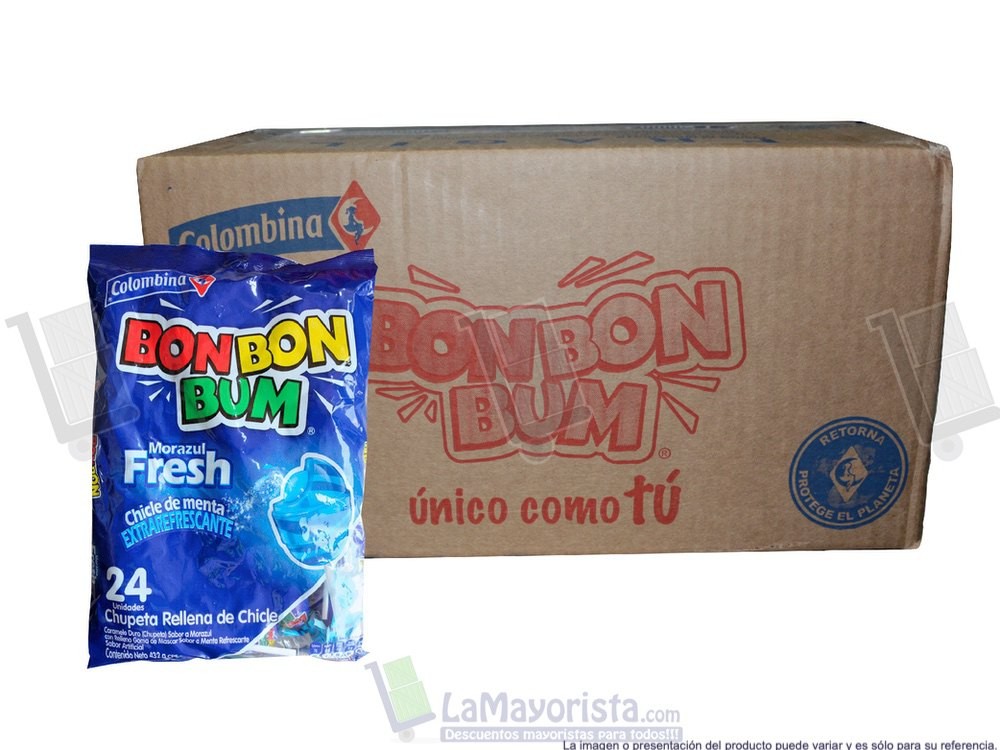 -Al por mayor- Bonbonbum Morazul Fresh x24 unidades