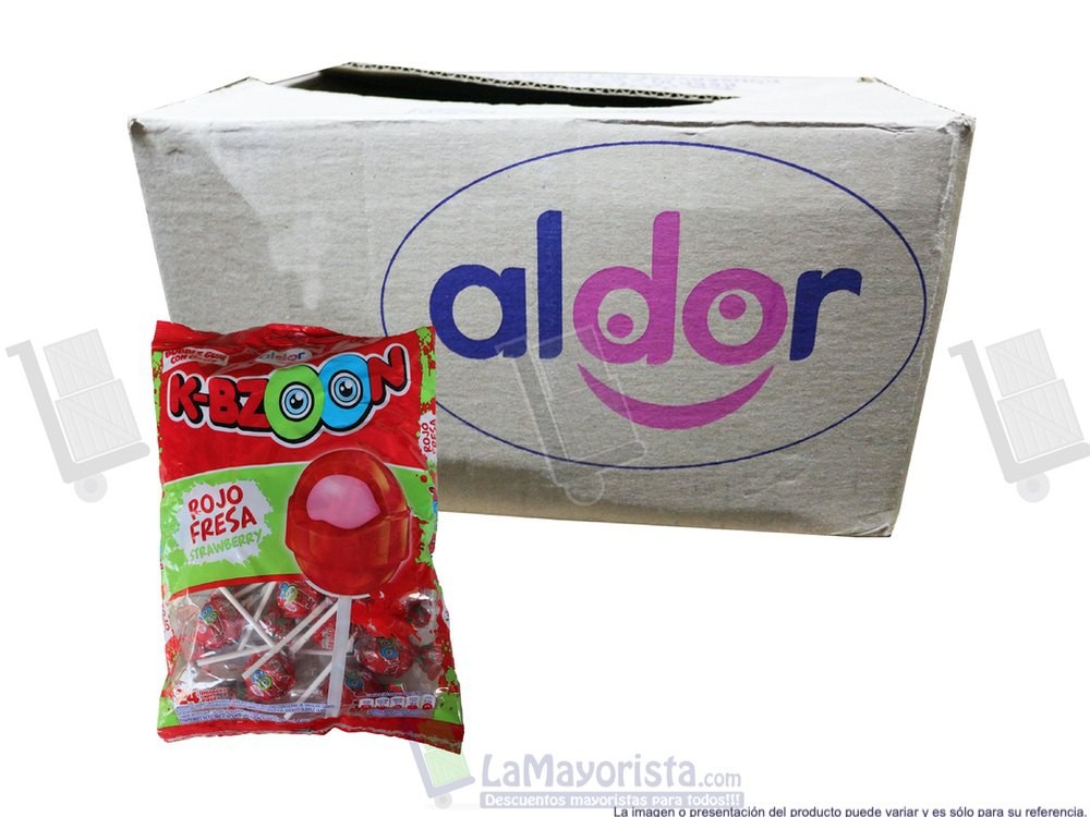 -Al por mayor- Bombon K-Bzoon Rojos paquete x48