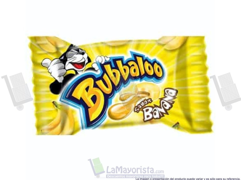 -Al por mayor- Bubbaloo Banana X70 unidades x350 gr