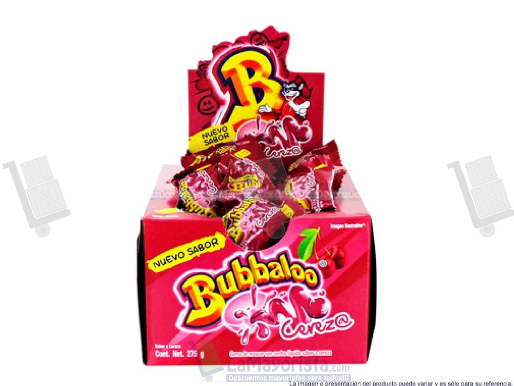 -Al por mayor- Bubbaloo Cereza X 70 unidades x350 gr