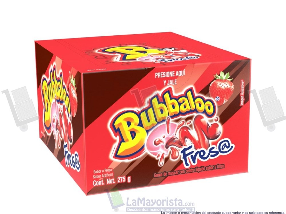 -Al por mayor- Bubbaloo Fresa X 70 unidades x350 gr