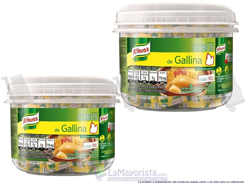 -Al por mayor- Caldo Knorr Tarro Cubo X 48 *528G