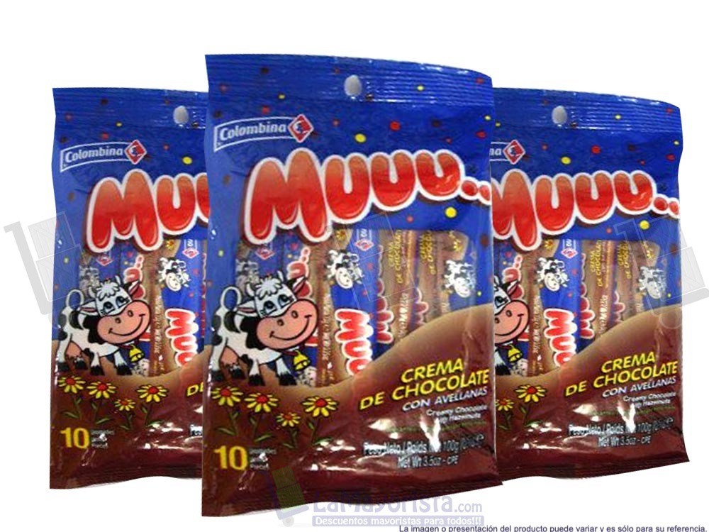 -Al por mayor- Chocolatina Muuu Crema X 10 Unidades