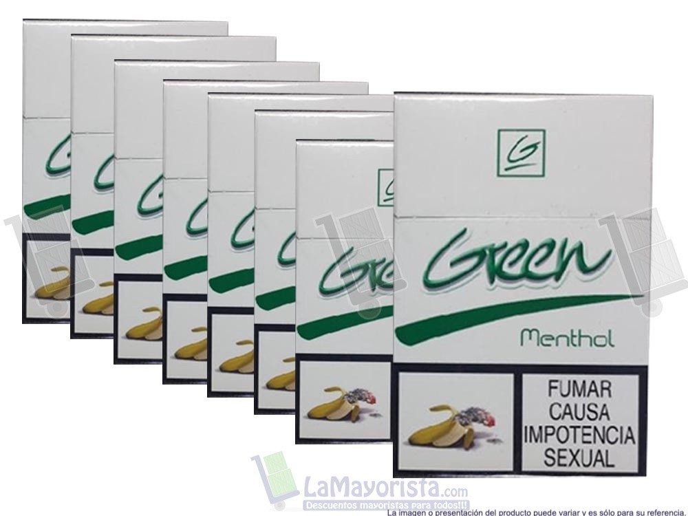 -Al por mayor- Cigarrillo  Green Mentol X20