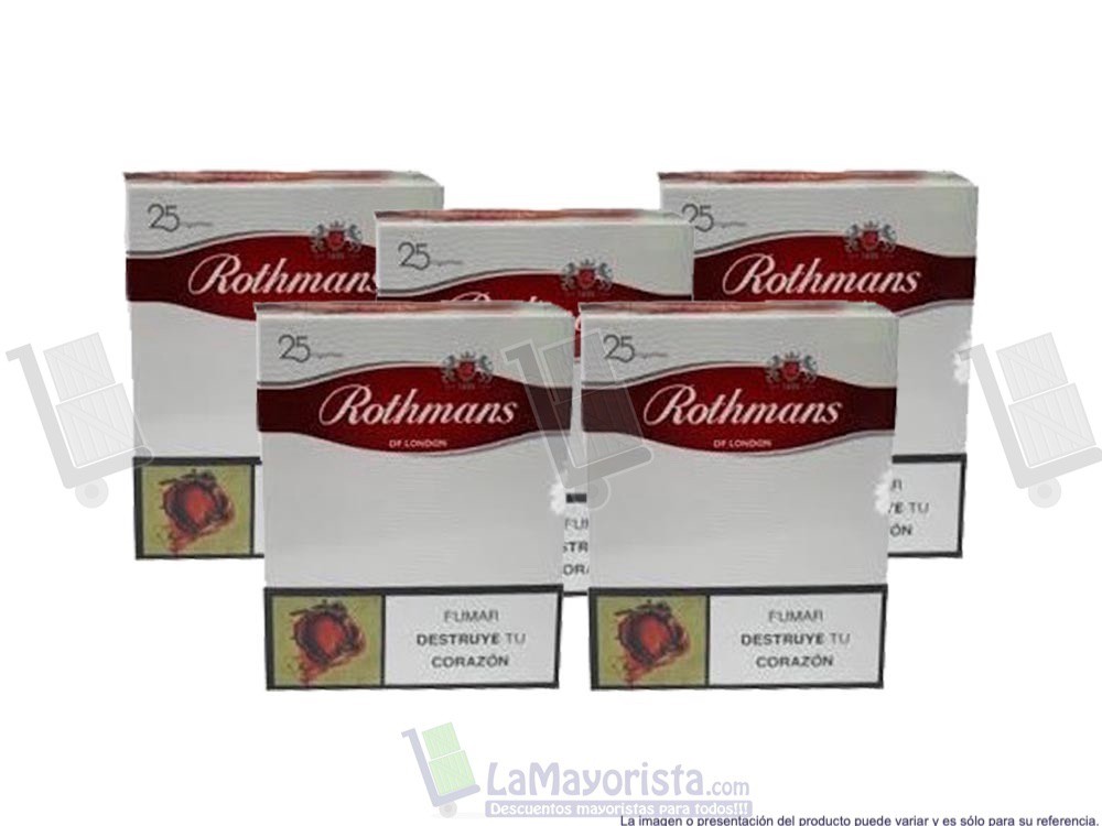 -Al por mayor- Cigarrillo Rothmans Rojo X25 (10cajetillas)
