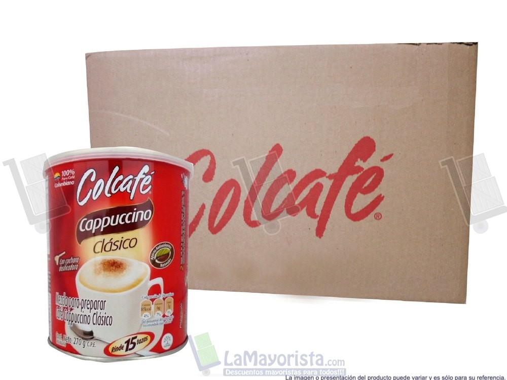 -Al por mayor- Colcafé Cappuccino Clasico Lata X 270Gr