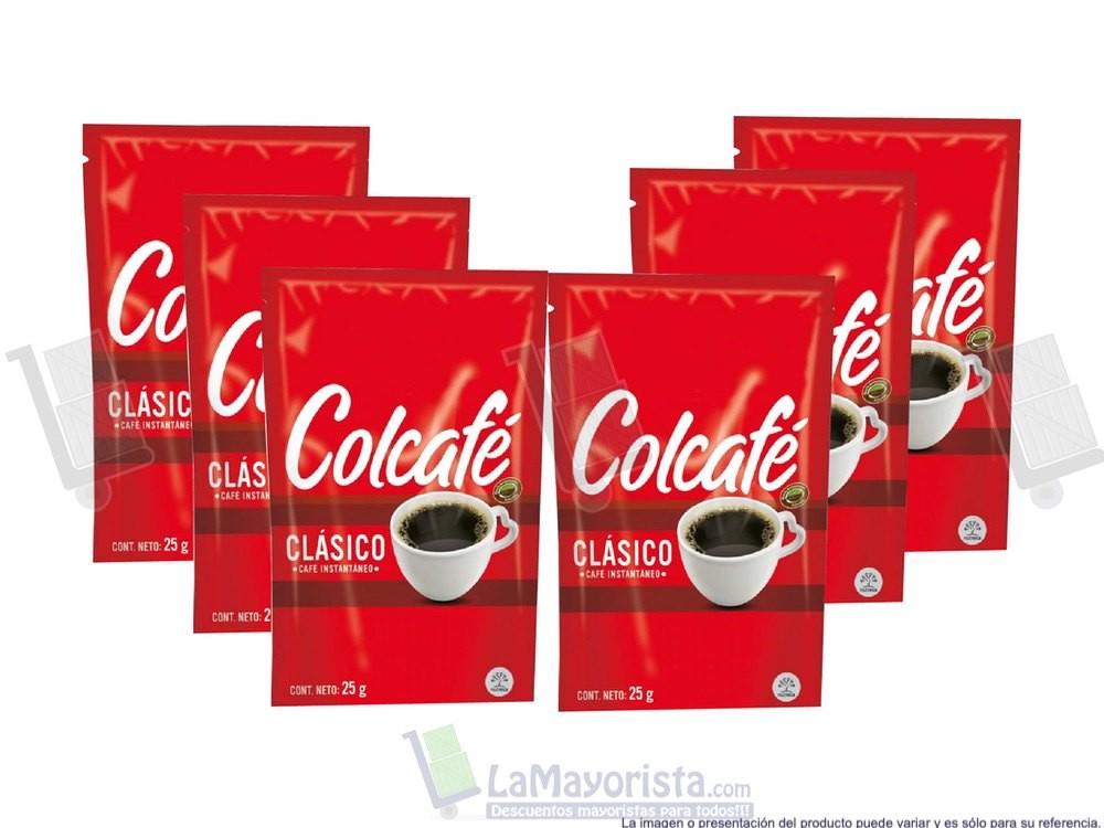 -Al por mayor- Café Colcafé Clasico 25Gr x 6Unidades