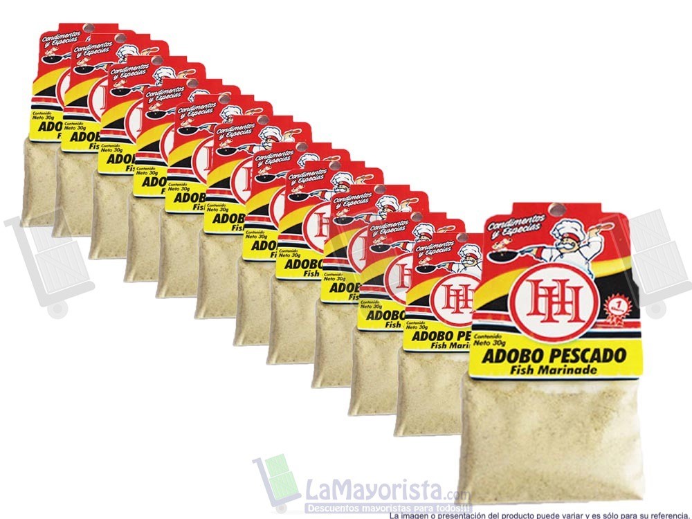 -Al por mayor- Condimento Adobo Pescado Hh X30Gr.