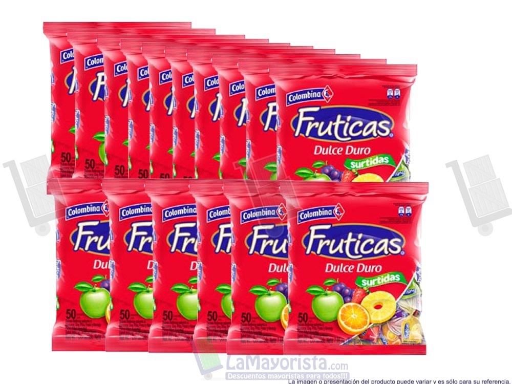 CONFITE FRUTICAS SURTIDA X 50 UNIDADES