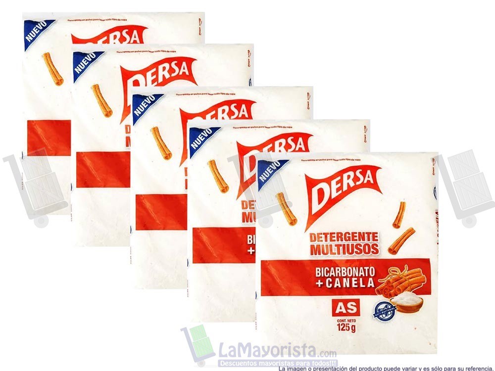 -Al por mayor- Detergente Dersa Bicarbonato Canela  X 125Gr.