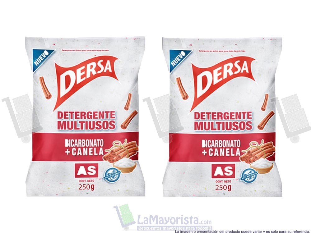 -Al por mayor- Detergente Dersa Bicarbonato Canela X 250Gr.