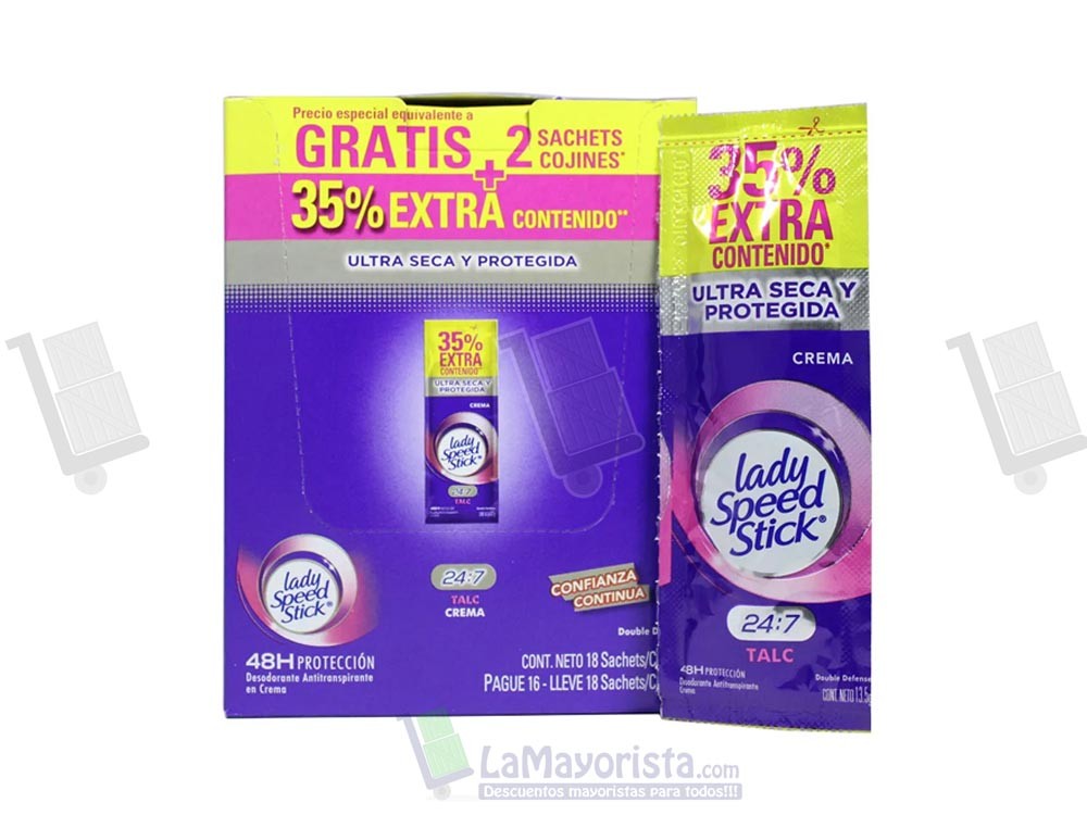 -Al por mayor- Desodorante Lady Speed Stick Crema x 18
