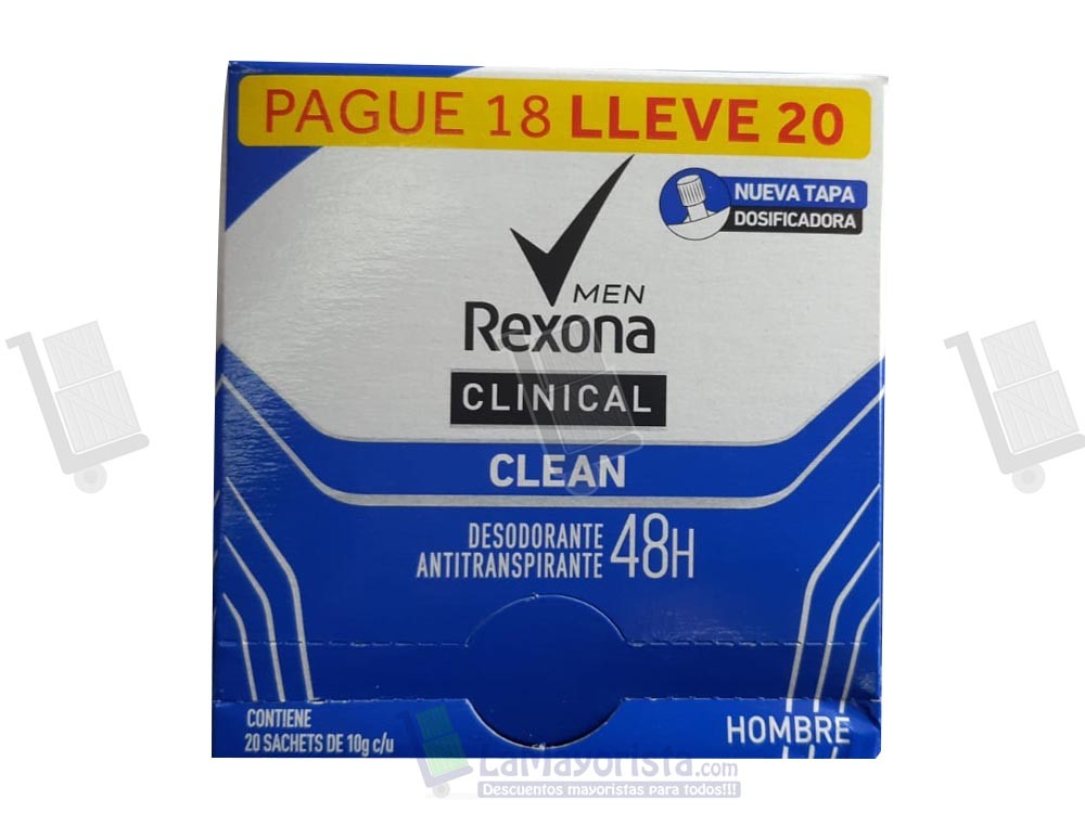 DESOD. REXONA CLINICAL HOMBRE DSPX20