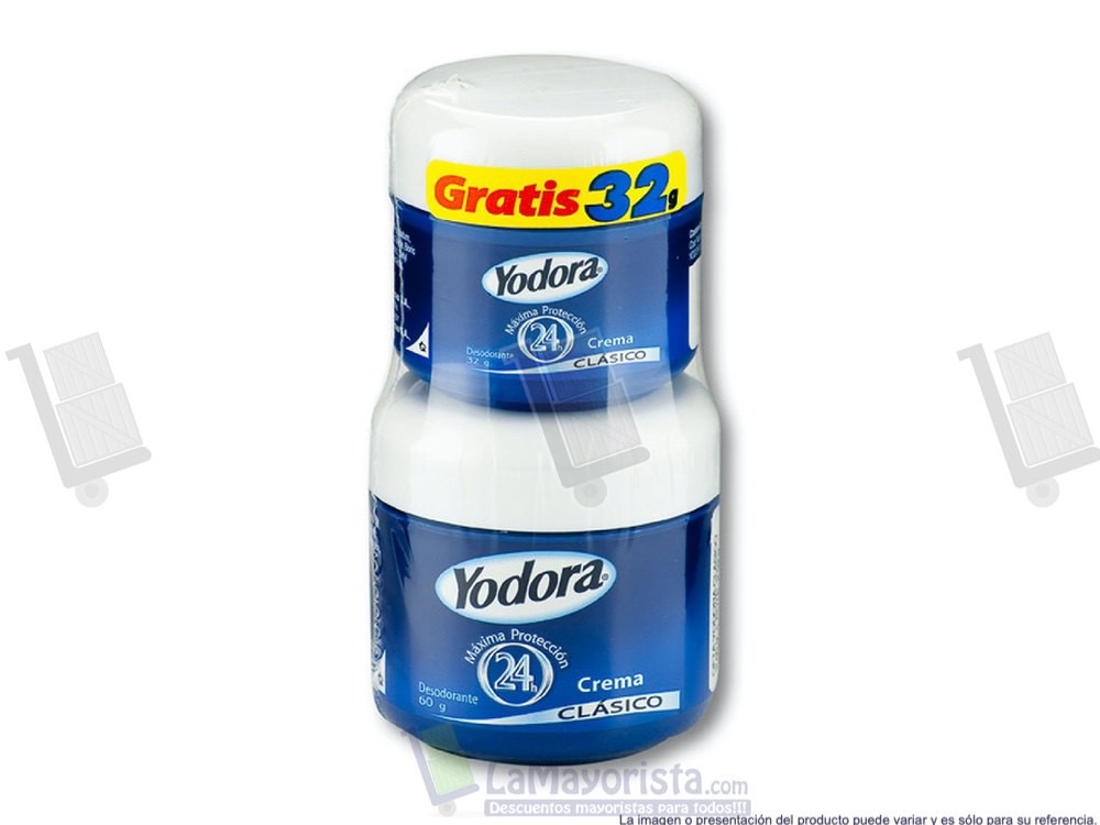 -Al por mayor- Desodorante Yodora 60Gr. + 32Gr.