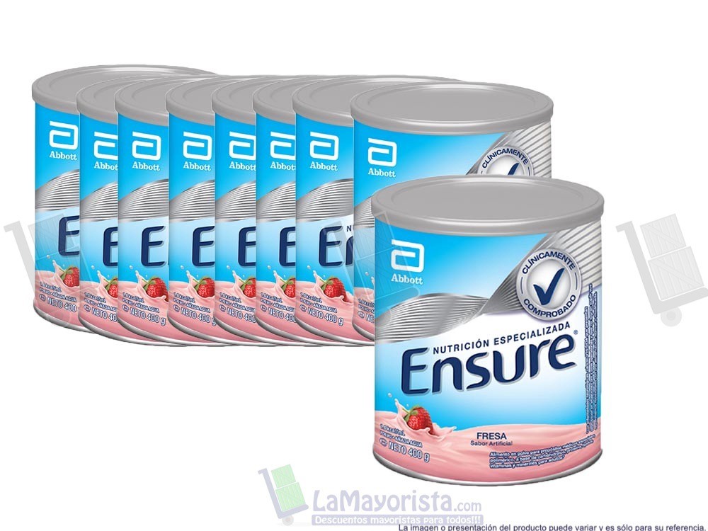 -Al por mayor- Ensure Fresa Lata X 400Gr.