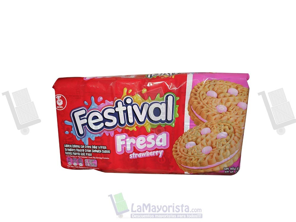 FESTIVAL X 6 FRESA X 12 PAQUETES