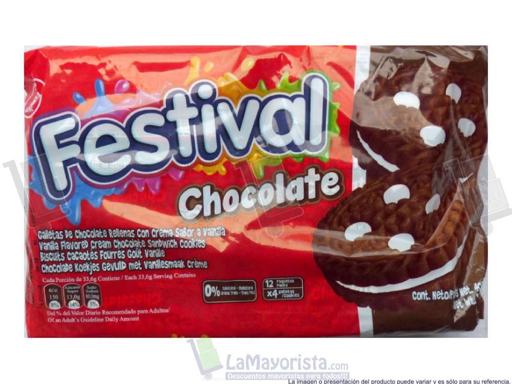 FESTIVAL X 4 CHOCOLATE X 12 PAQUETES