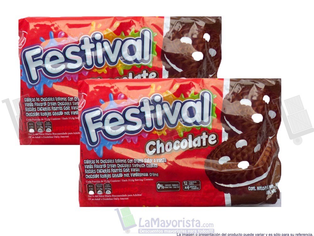 FESTIVAL X 4 CHOCOLATE X 12 PAQUETES