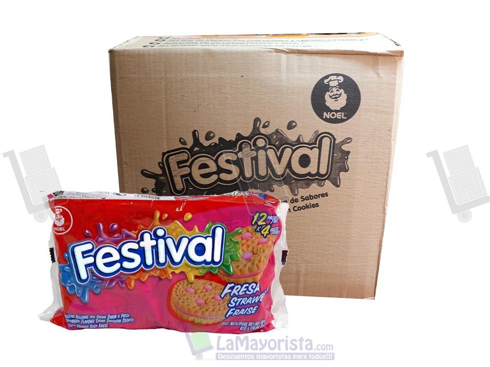 FESTIVAL X 4 FRESA X 12 PAQUETES