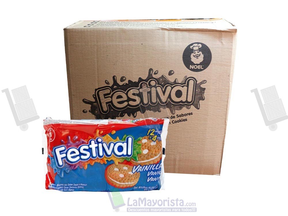 FESTIVAL X 4 VAINILLA X 12 PAQUETES