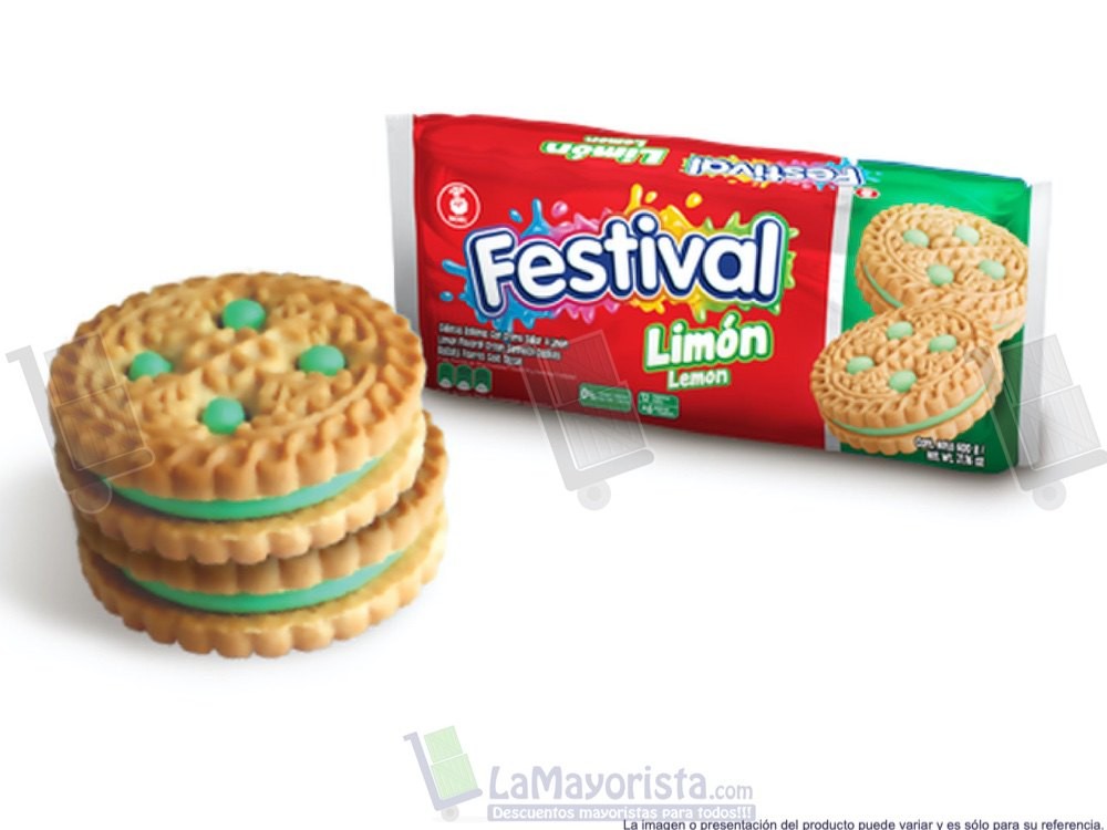 FESTIVAL X 6 LIMON X 12 PAQUETES