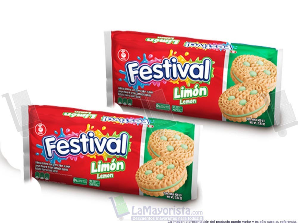 FESTIVAL X 6 LIMON X 12 PAQUETES