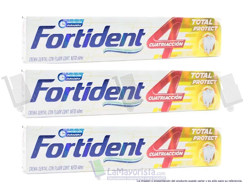 -Al por mayor- Crema de dientes Fortident X60Ml. X6 unidades
