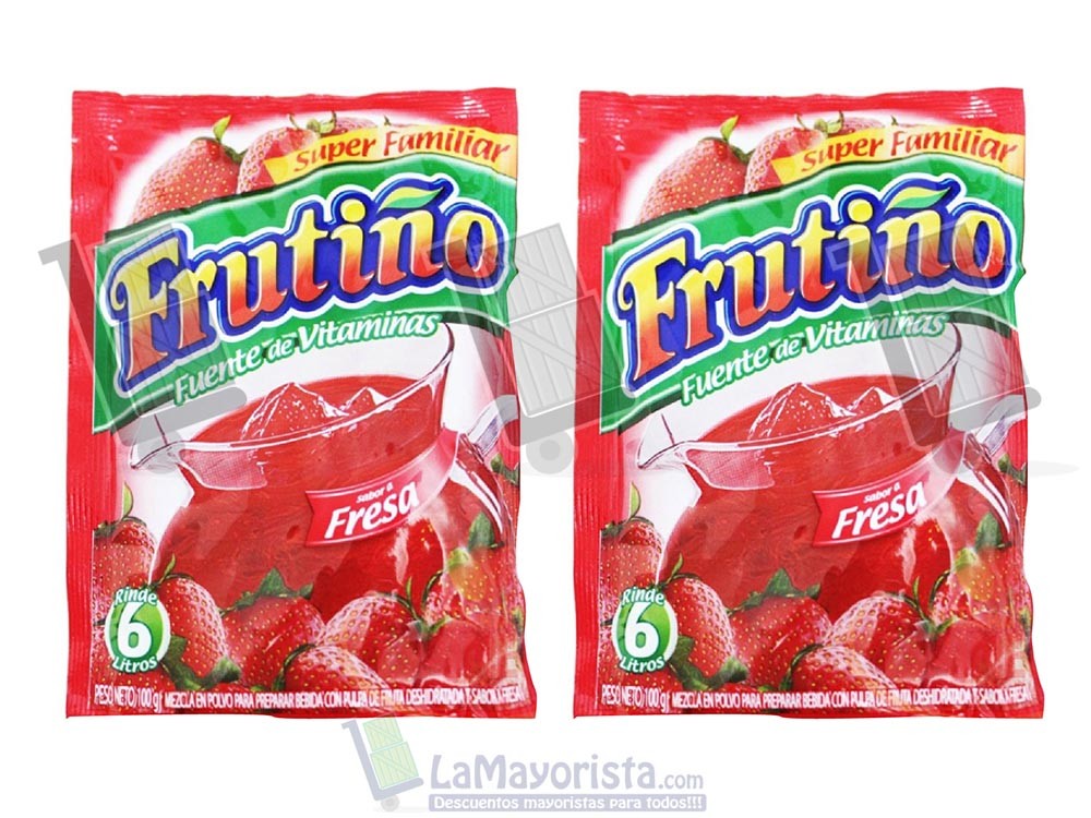 -Al por mayor- FRUTIÑO 6L. FRESA X 12 unidades