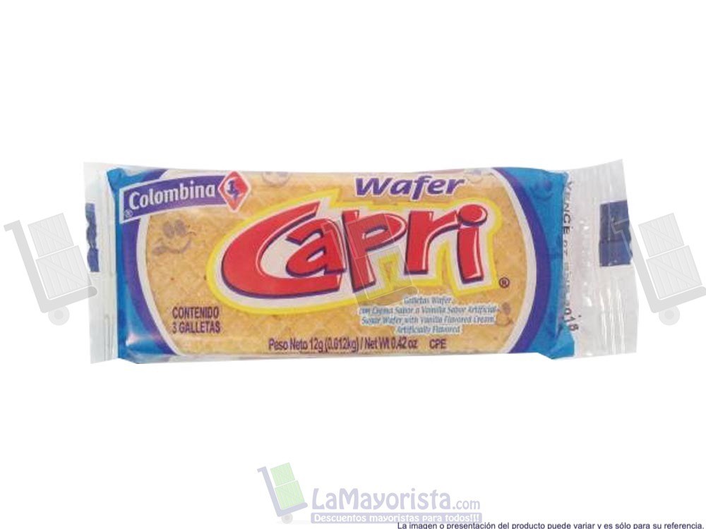 GALLETA CAPRI VAINILLA  X 24 UNIDADES