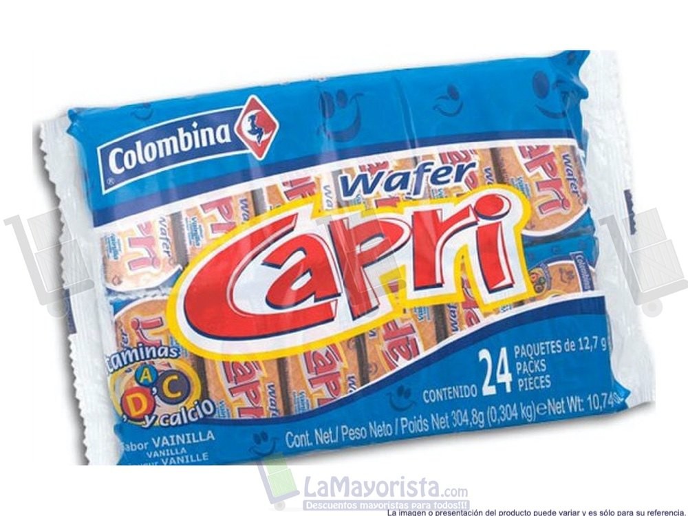 GALLETA CAPRI VAINILLA  X 24 UNIDADES