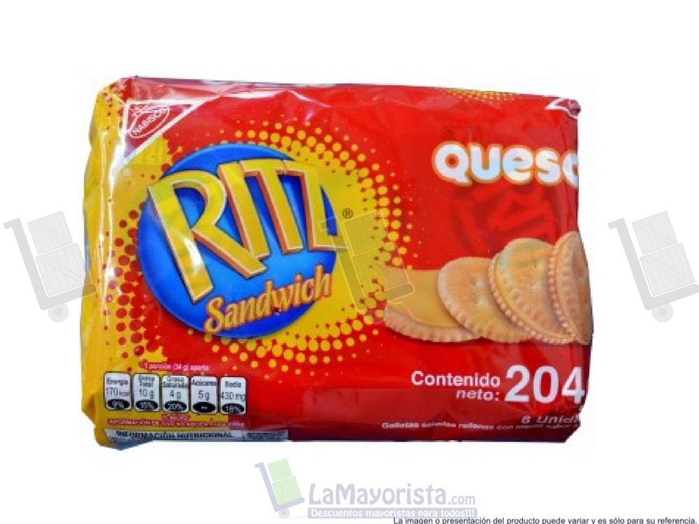 -Al por mayor- Galleta Ritz Queso X6 X 204G — foto 2 de 2