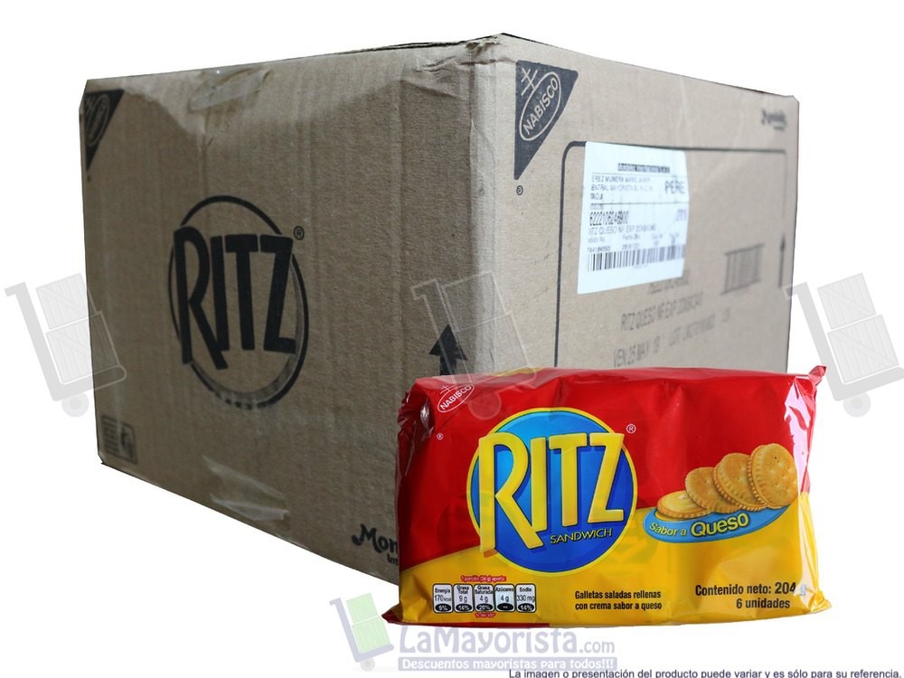 -Al por mayor- Galleta Ritz Queso X6 X 204G
