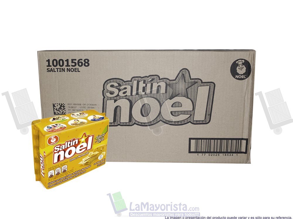 -Al por mayor- Galleta Saltin Noel Queso Mantequilla 1 taco