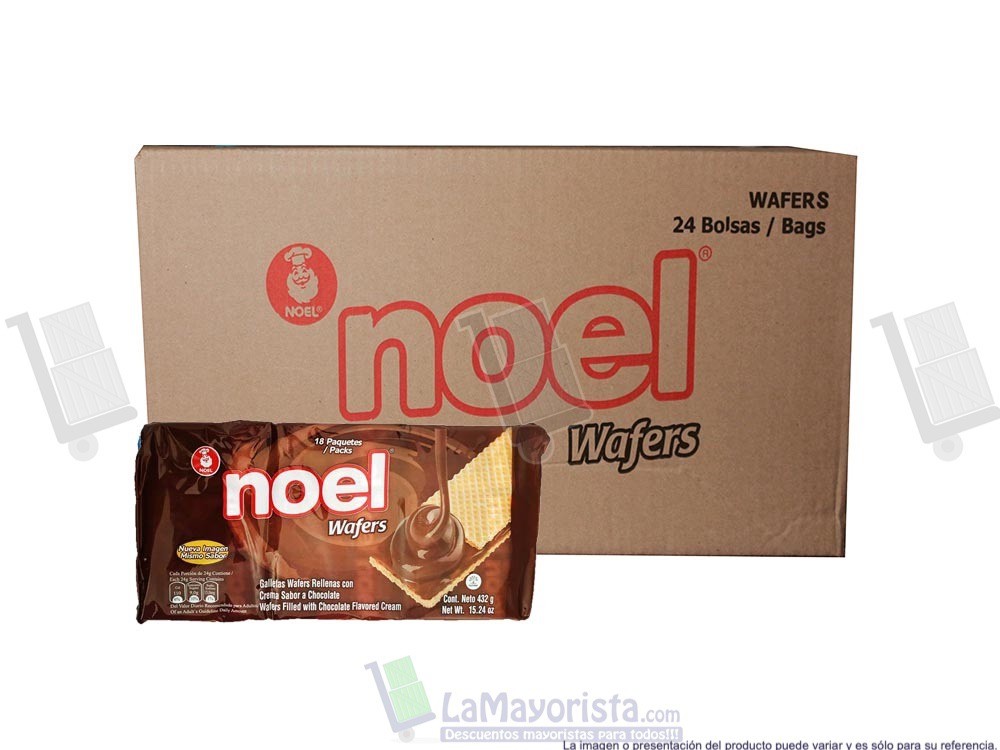 -Al por mayor- Galleta Wafer Noel Chocolate X432G