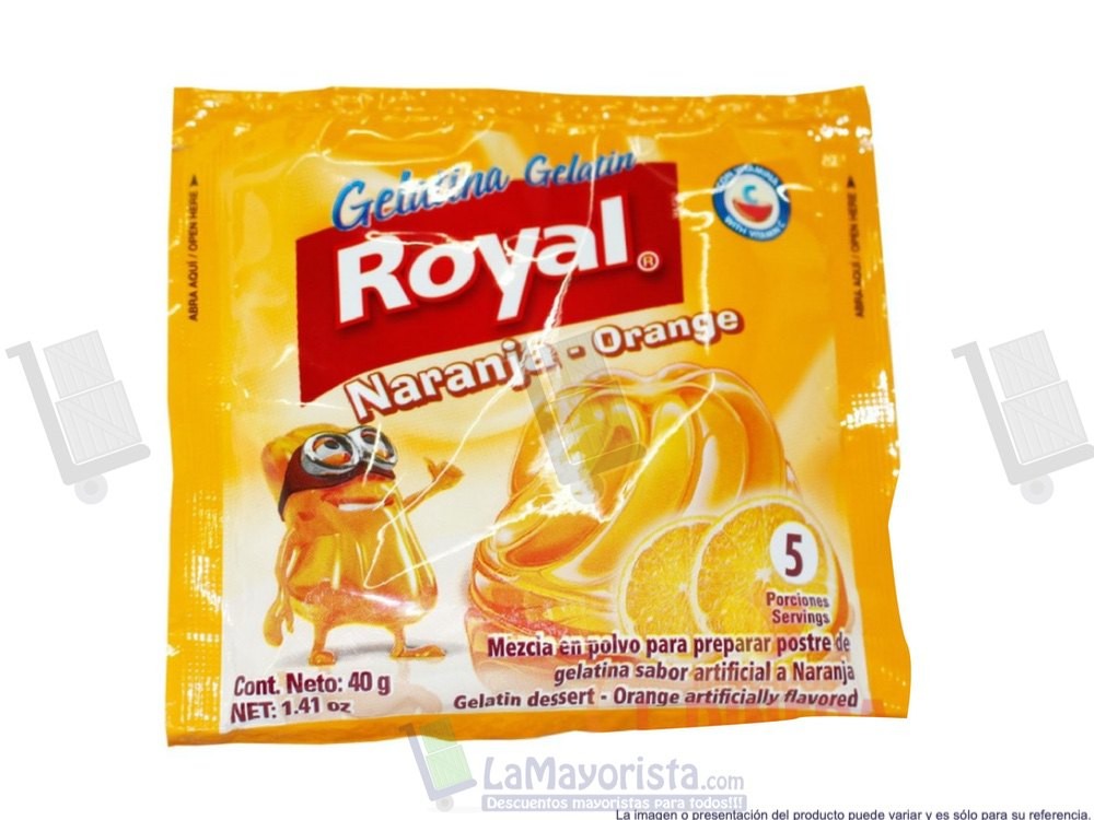 GELATINA ROYAL NARANJA DISPLAY X12