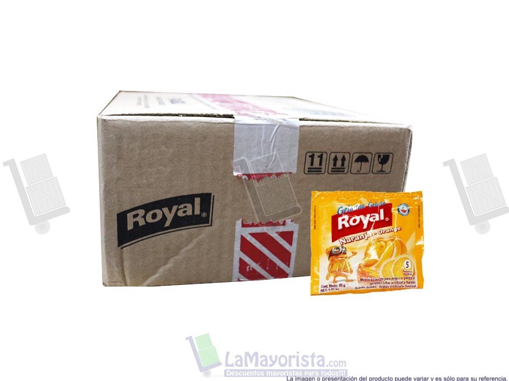 GELATINA ROYAL NARANJA DISPLAY X12