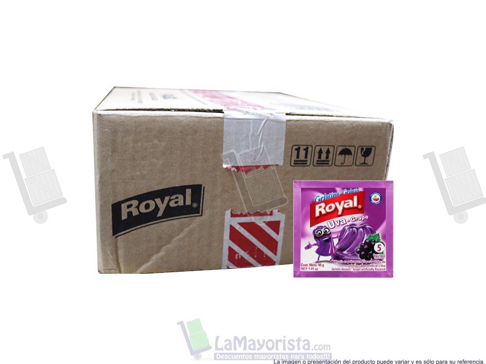 -Al por mayor- Gelatina Royal Uva X 12 unidades