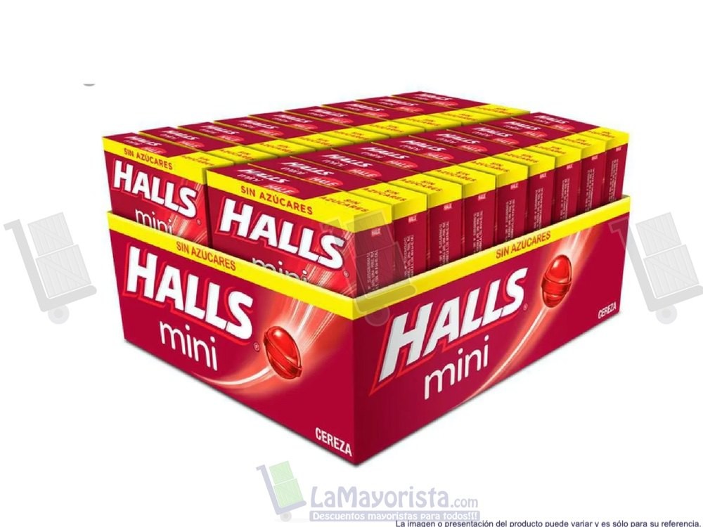 -Al por mayor- Halls Mini Cereza X18unidades x15G