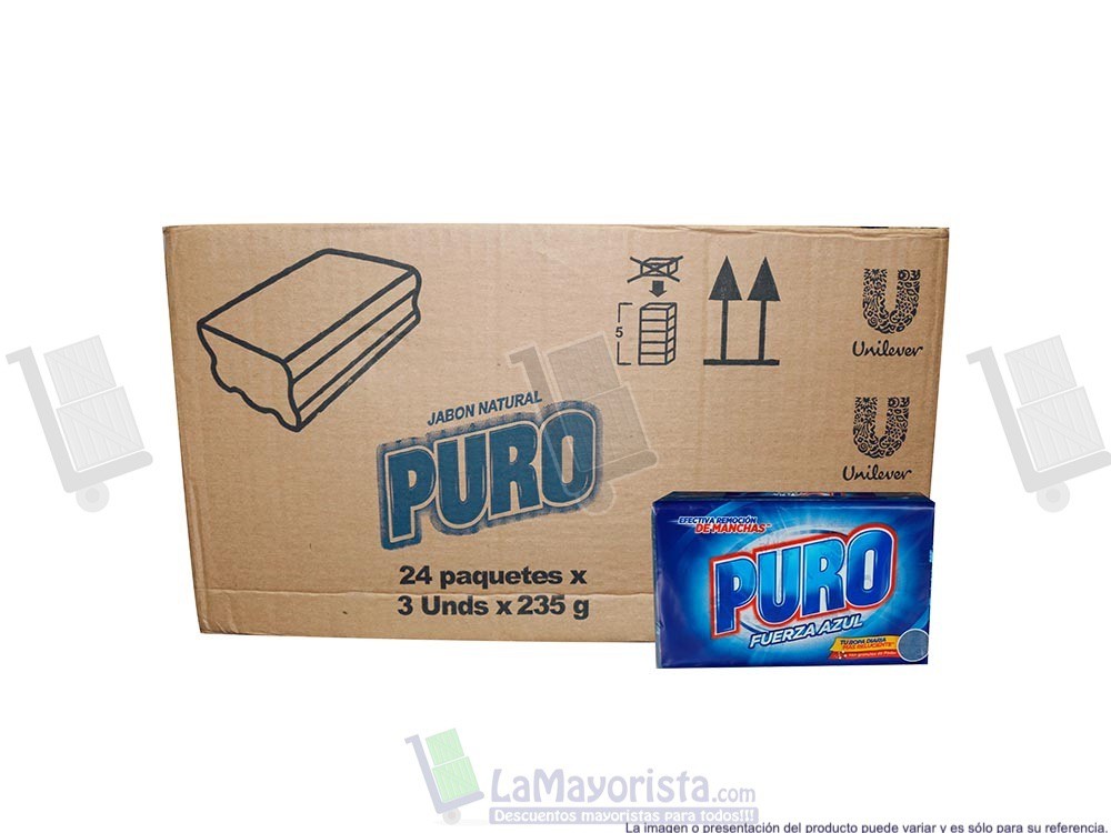 JABON PURO AZUL X3