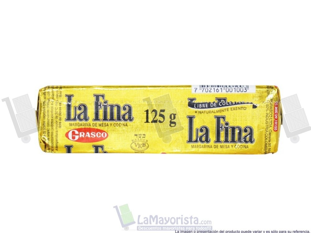 -Al por mayor- Margarina La Fina 1/4 x 4 unidades